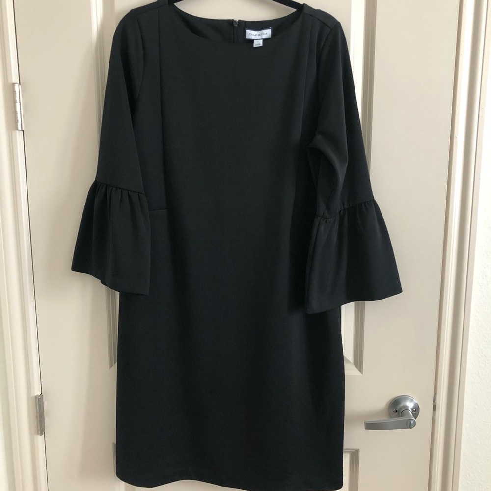 NWOT Black bell sleeves dress